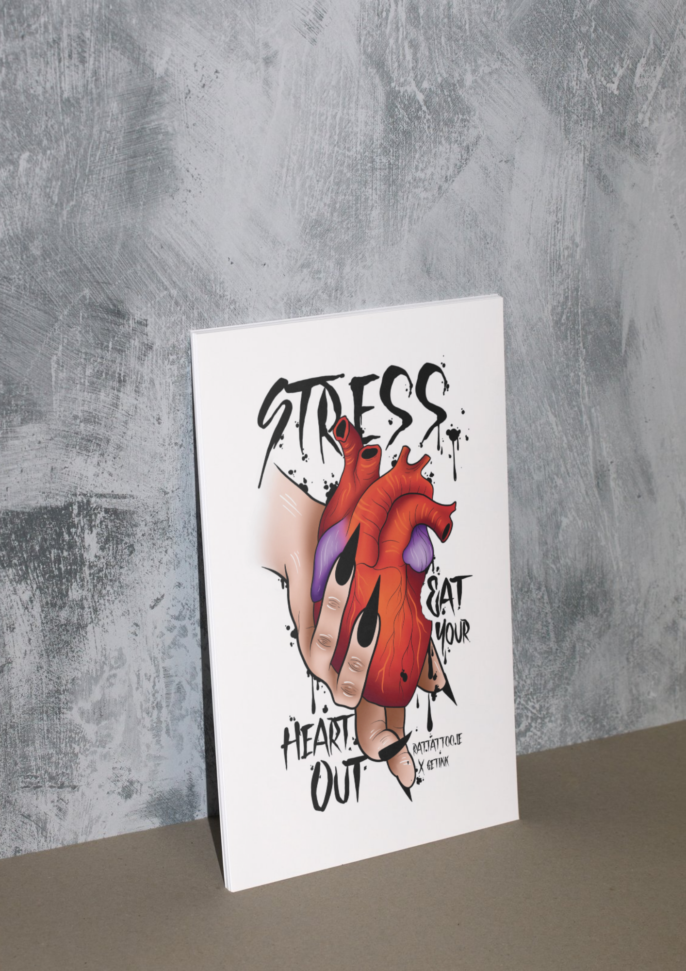 Stress eat your heart out print