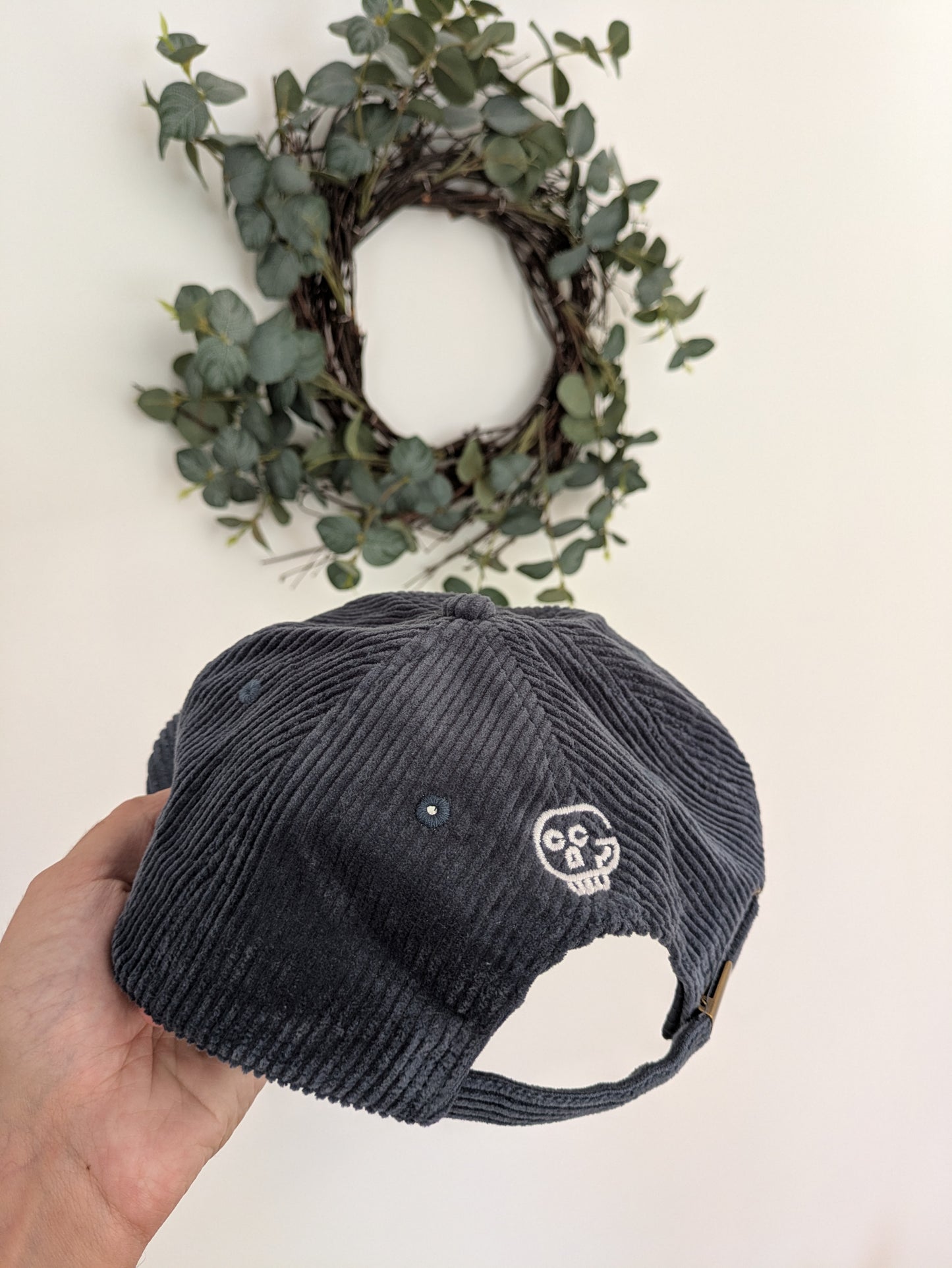 Blue cord cap