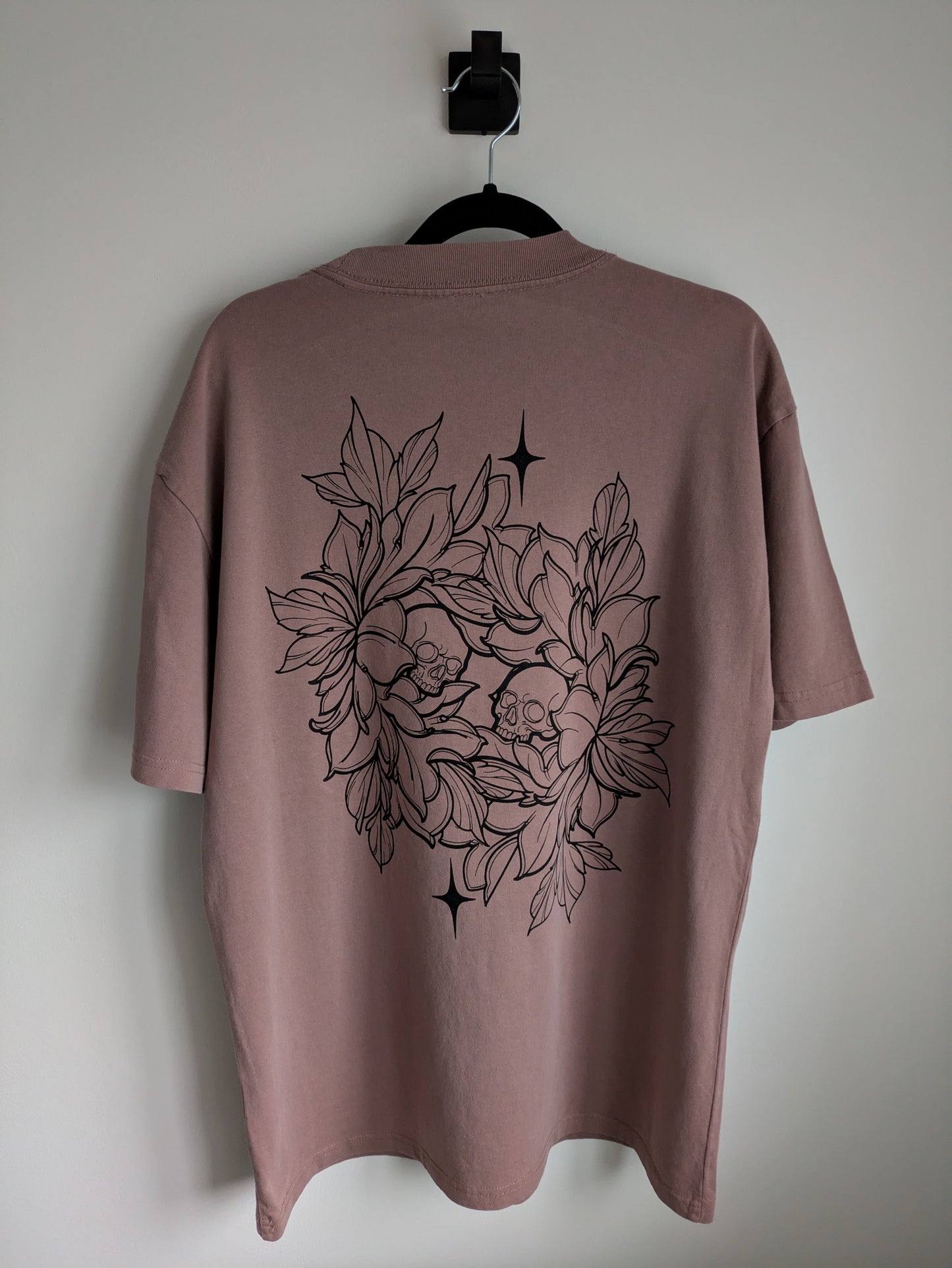 Floral skull tee