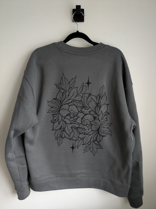 Floral skull sweater